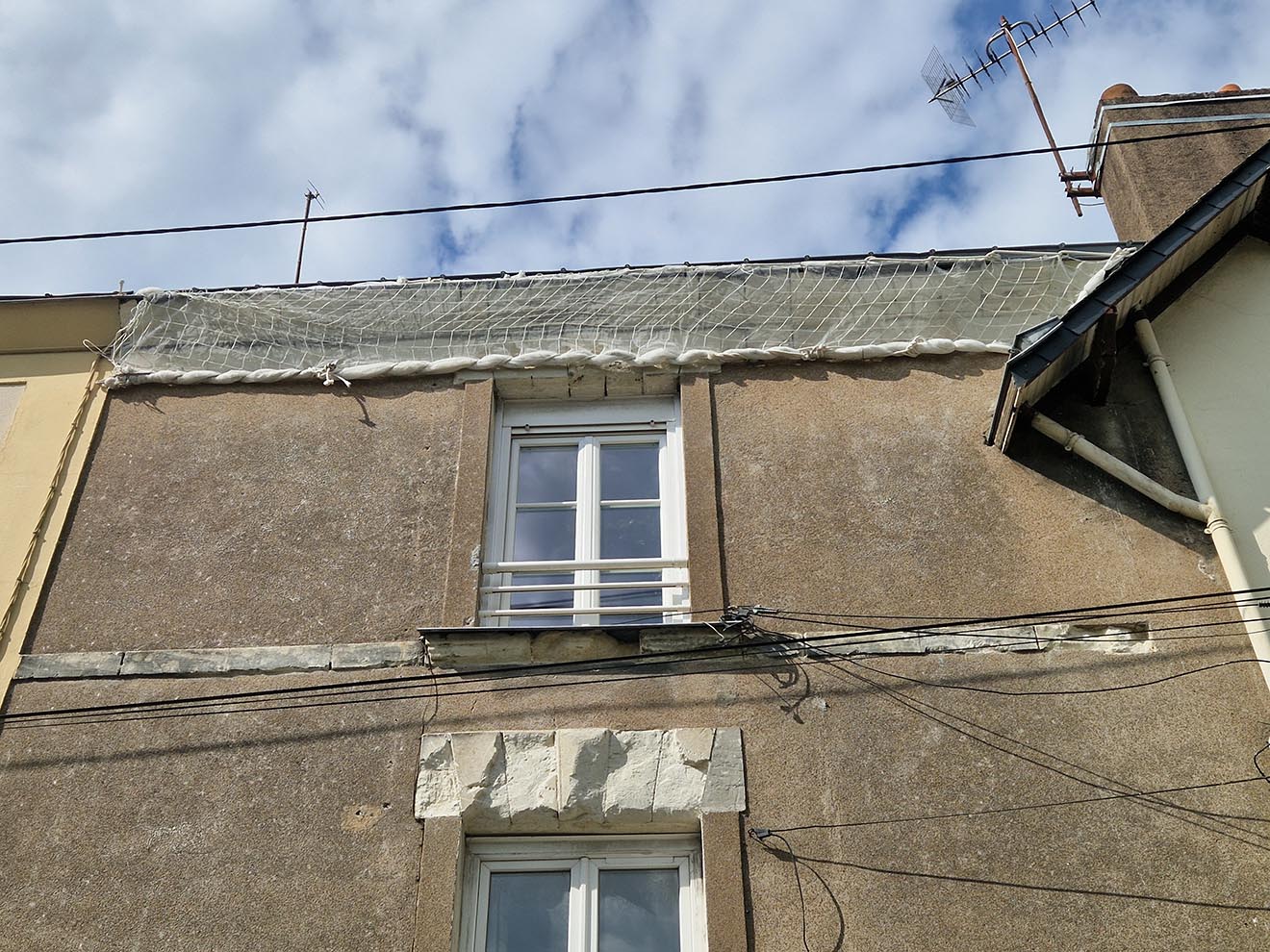 Pose d'un filet de sécurité